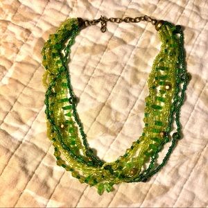 Green beaded necklace